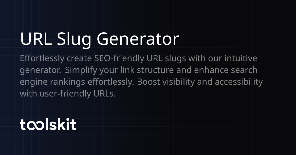 slug url generator